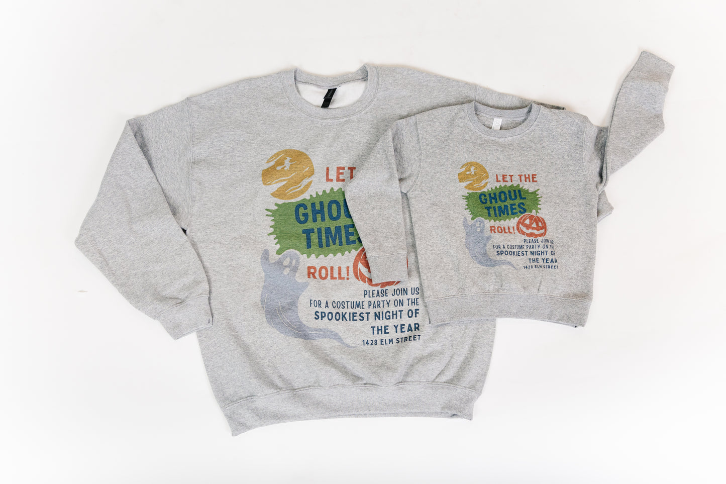 Let the Ghoul Times Roll – Halloween Crewneck 🕸️